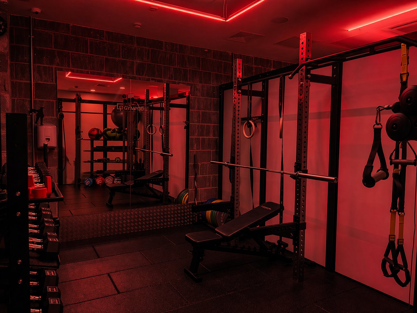 Interior BoxGym — zona funcional